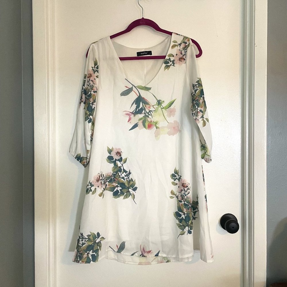 White Floral Cold Shoulder